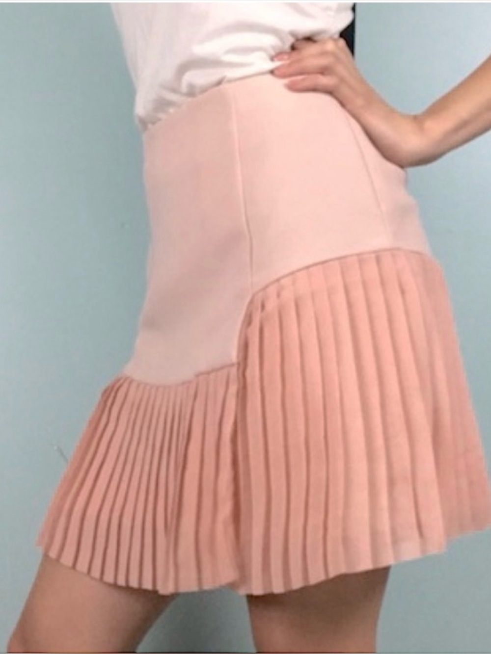 Dahlia Peach High Rise Pleated Skirt Size 4 NWT